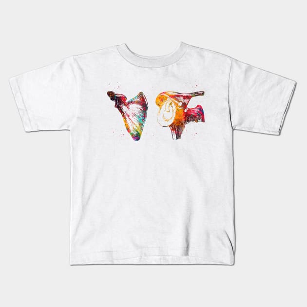 Scapula and Clavicle Kids T-Shirt by erzebeth